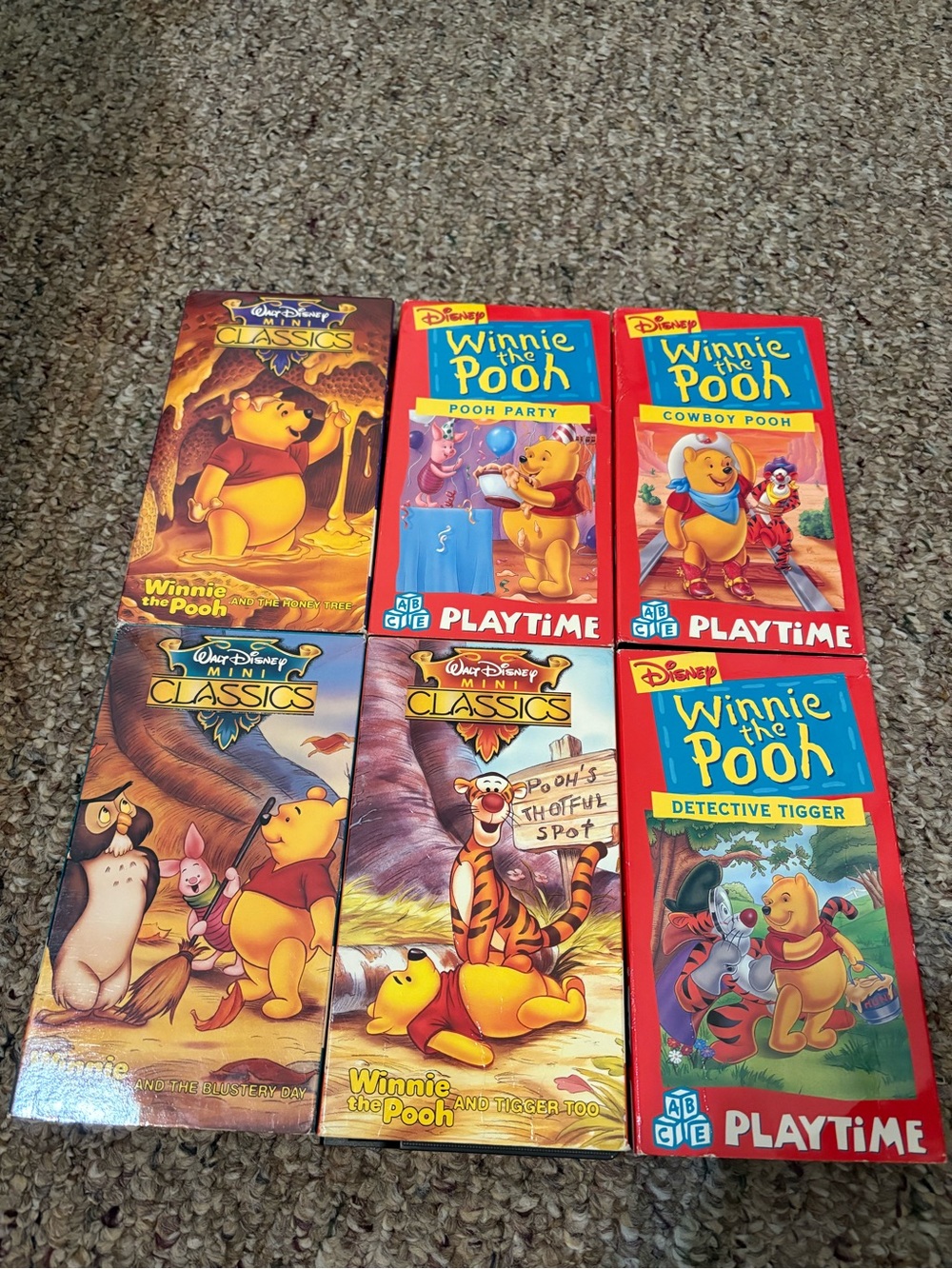 Vintage Classic Winnie the Pooh Disney VHS Tape Bundle